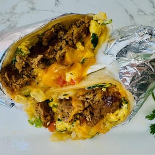 Breakfast Burrito with Homemade Sausage